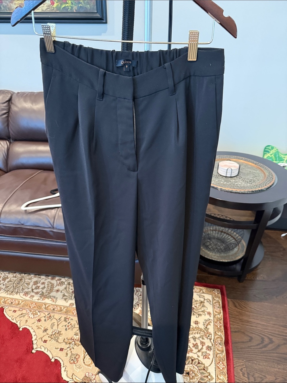 Quince Black Straight-Leg Women’s Dress Pants